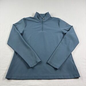 Kjus Shirt Womens XL Blue Golf Pullover Seoul Midlayer 1/2 Zip Performance
